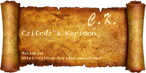 Czifrák Koridon névjegykártya